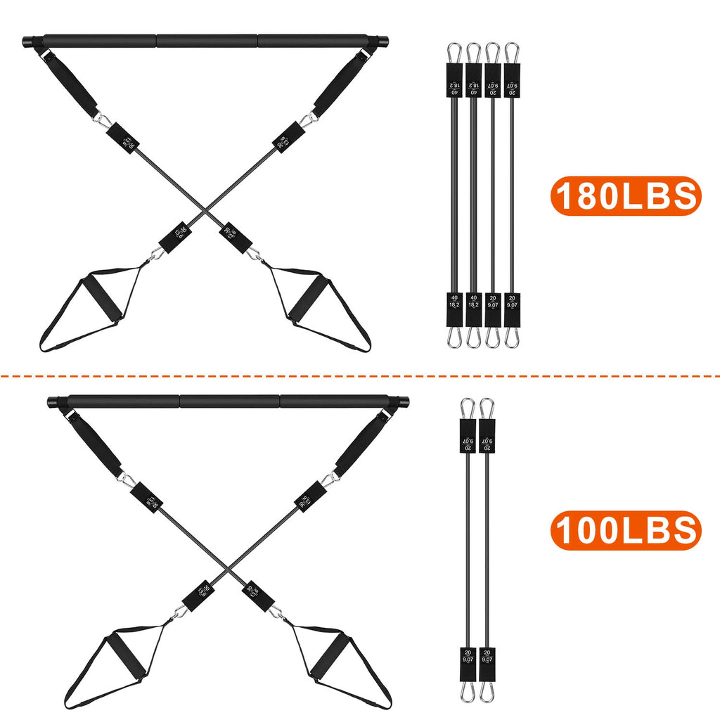 Portable Pilates Bar Kit - Full-Body Toning at Home