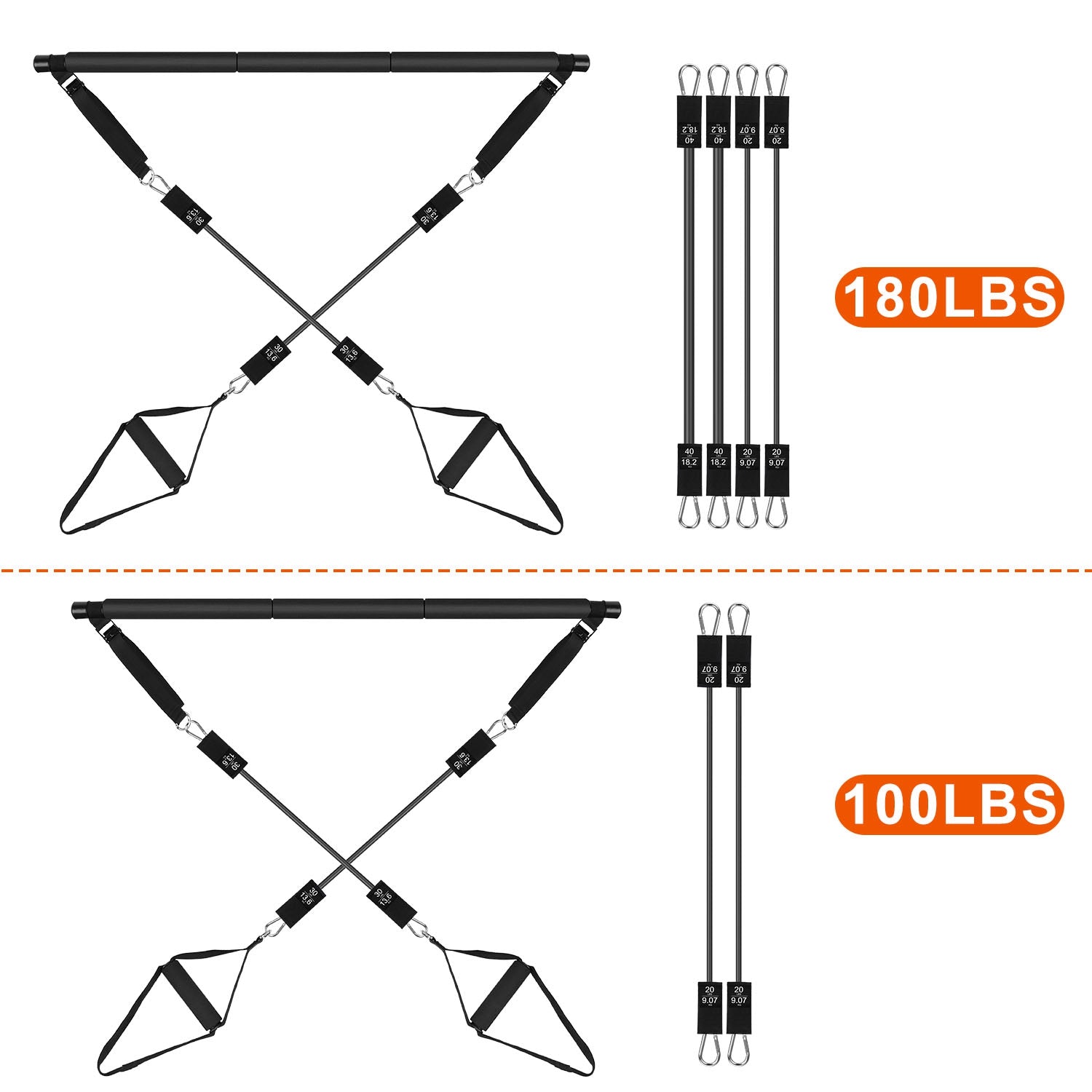 Portable Pilates Bar Kit - Full-Body Toning at Home