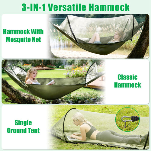 Bug-Free Camping Naps: Packable Hammock with Mosquito Net