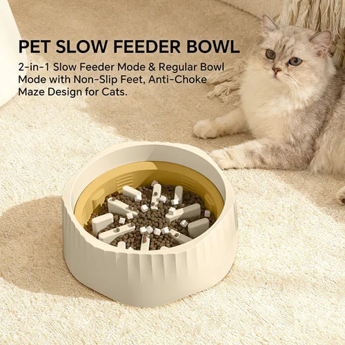 Slow-Feed Maze Bowl - Bloat Prevention for Dogs & Cats
