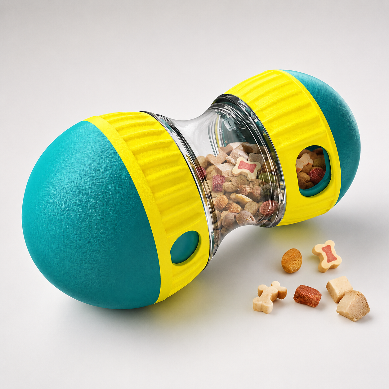 Interactive Wobble Dog Treat Dispenser — Enrichment Puzzle Toy